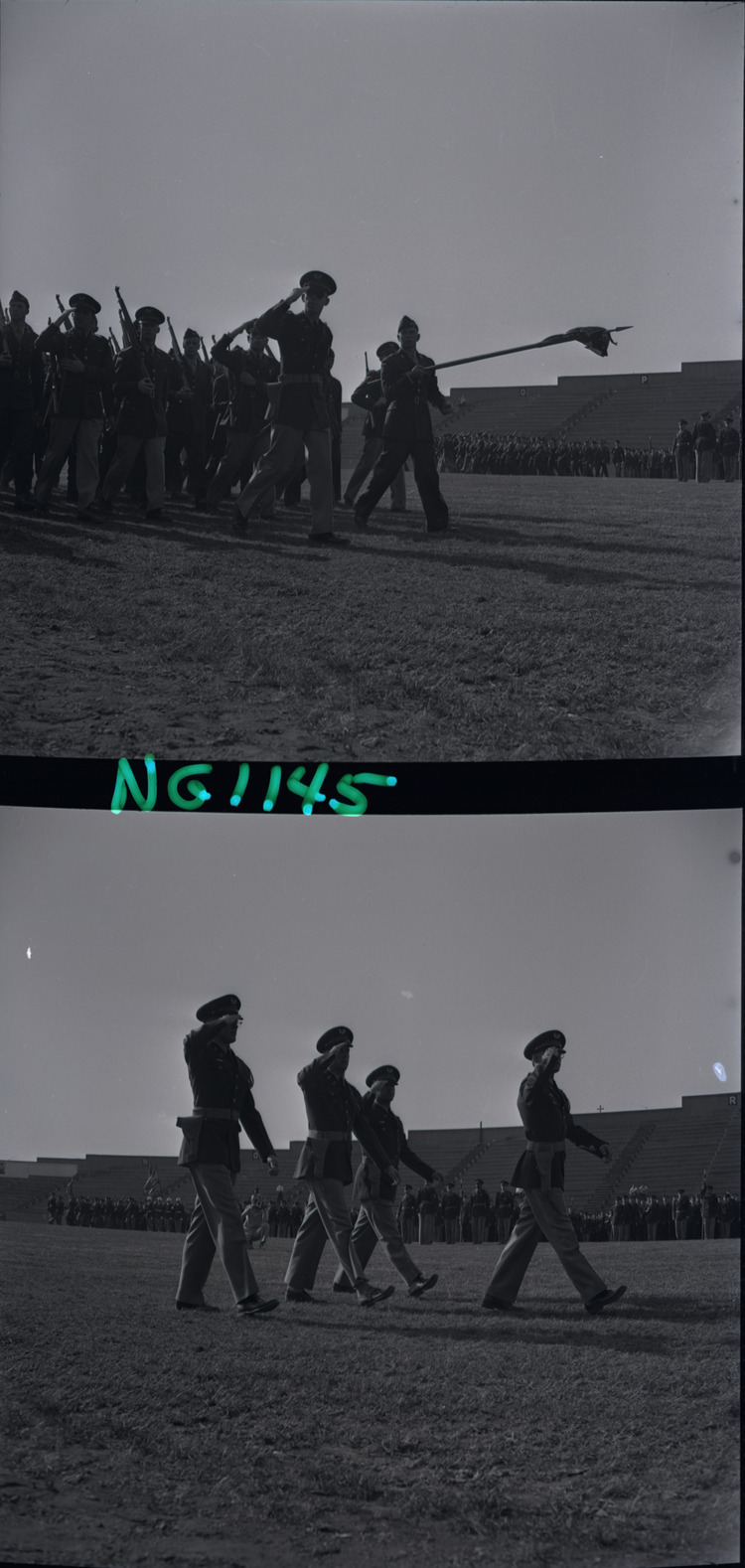 Group portrait / Taylor Stadium / ROTC; Review | Lehigh Preserve
