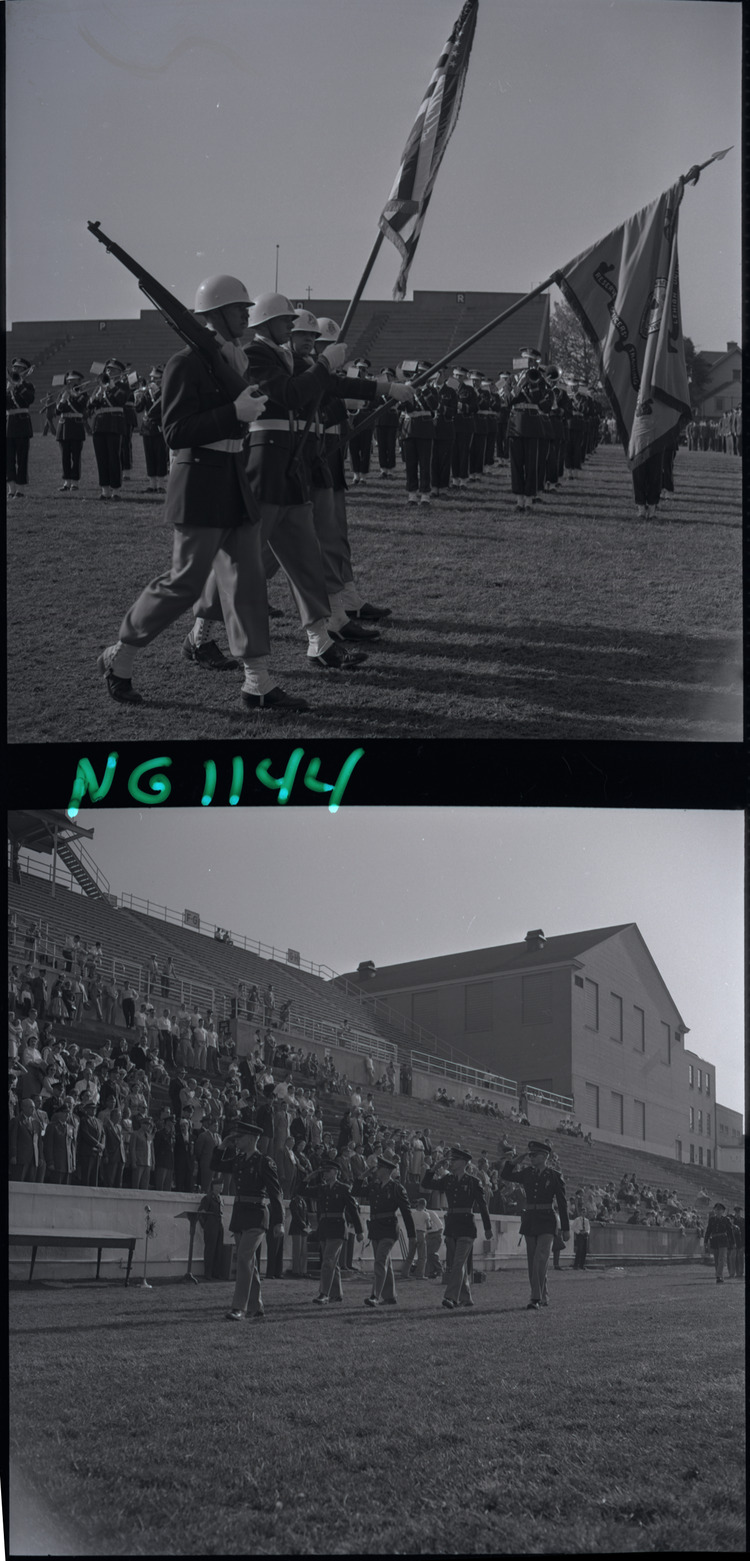 Group portrait / Taylor Stadium / ROTC; Review | Lehigh Preserve