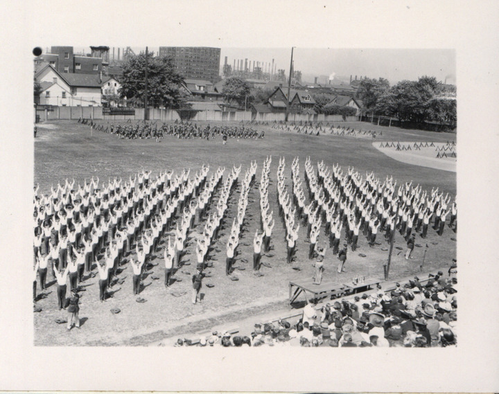 Group portrait / Taylor Stadium / ROTC | Lehigh Preserve