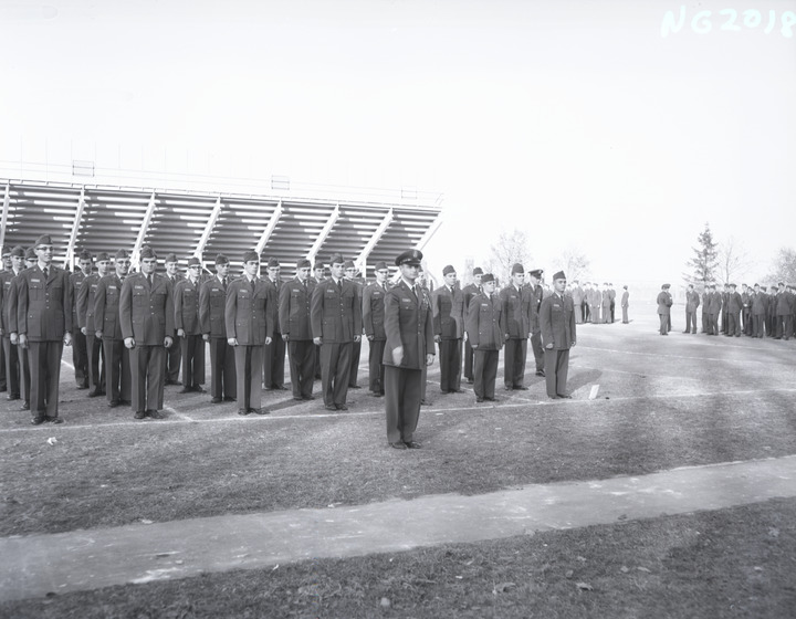 Group portrait / Taylor Stadium and Field House / ROTC | Lehigh Preserve