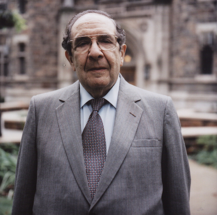 Ronland Rivlin, mathematics department, outside Packard Laboratory ...