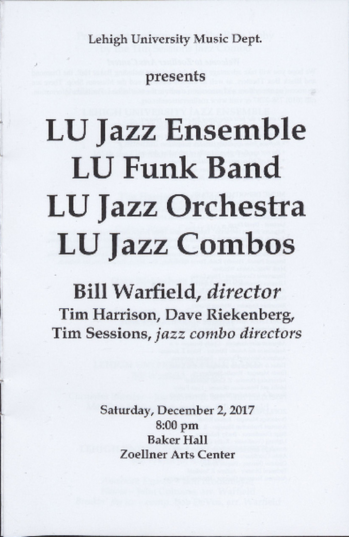 LU Jazz Ensemble, LU Funk Band, LU Jazz Orchestra, and LU Jazz Combos ...